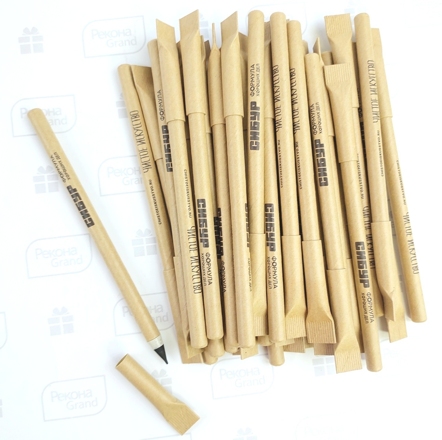 эко карандаши с логотипом